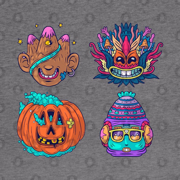 Creatures Stickers set by Mako Design 